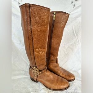 Tory Burch Tan Leather Heeled Boots